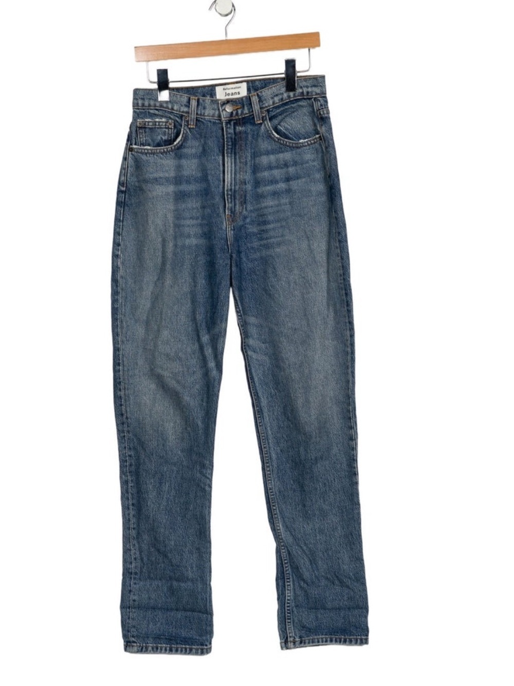 Reformation Straight Leg Jeans - Blue Wash